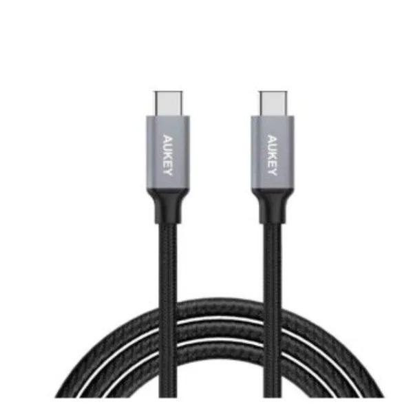 Aukey Nylon Braided USB-C to USB-C Cable 1m, Black - CB-CD5 BK